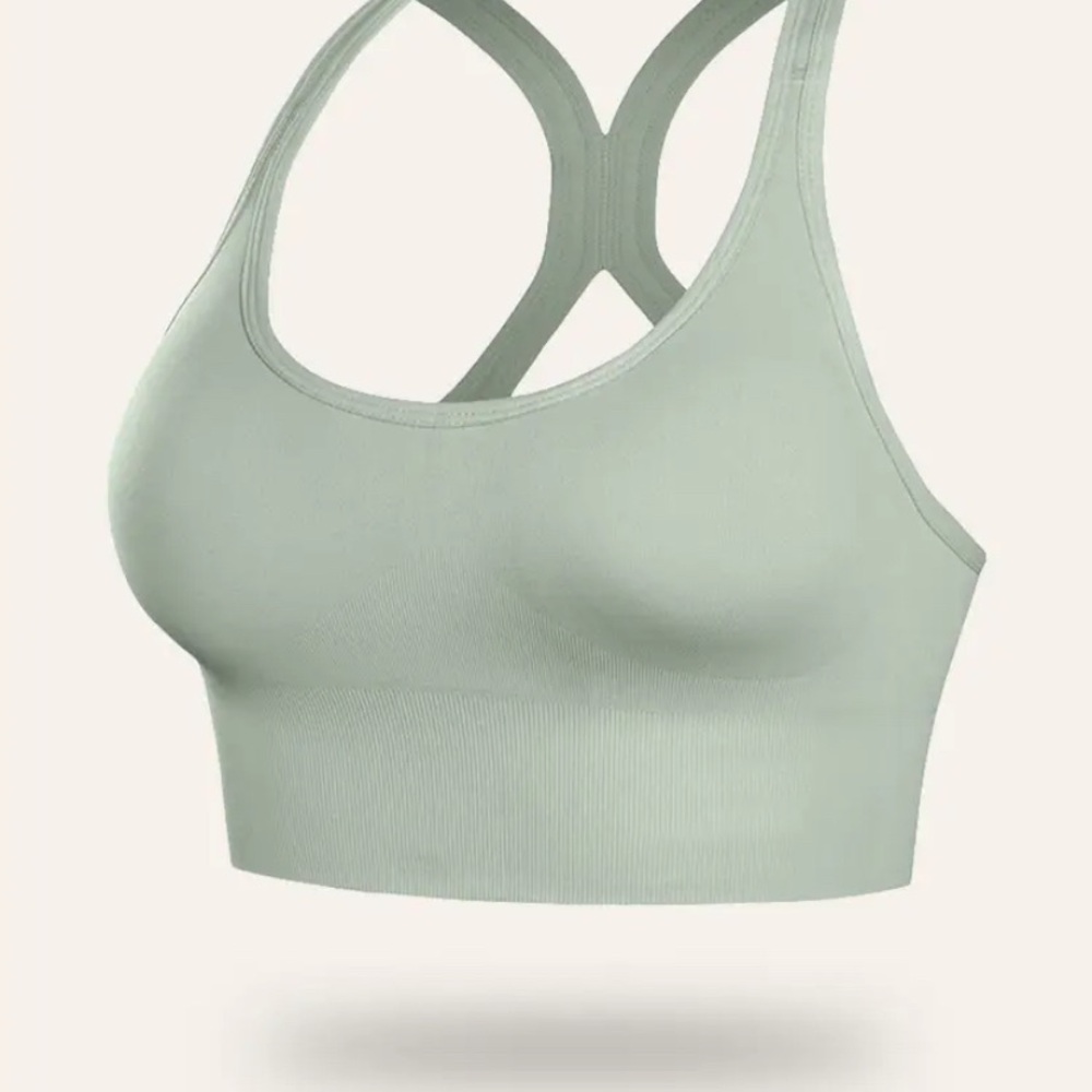 Seamless Sage Green Sports Bra